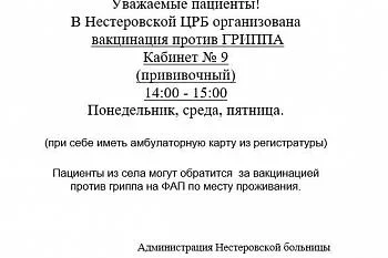 Вакцинация против ГРИППА!